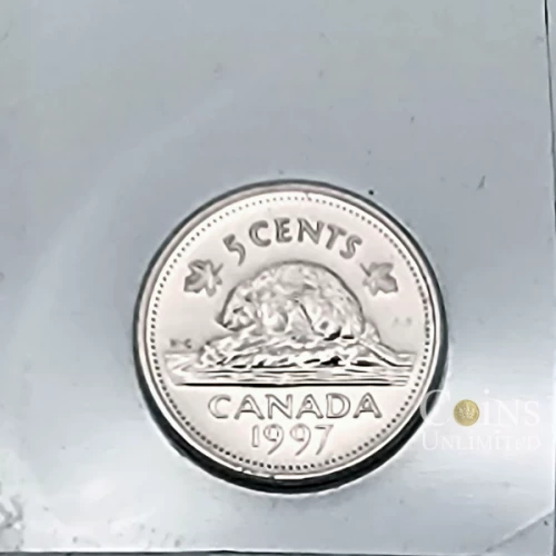 1997 Canada 5-Cent Beaver Proof Like Coin