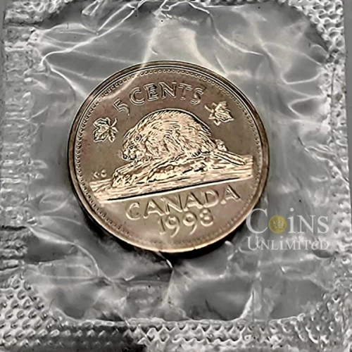 1998-W Canada 5-Cent Beaver Nickel Proof-like (PL) Coin