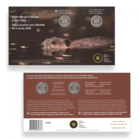 2006 Canada 5-Cent: Official First Day Coin Set
