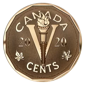 2020 Canadian 5-Cent The Canadian Home Front: The Victory Nickel - Bronze Coin