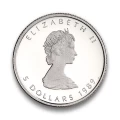 1989 Canada 10th Anniversary of the Gold Maple Leaf 3-Coin Set (1 OZ Silver, 1/10 OZ Gold and Platinum)