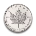 1989 Canada 10th Anniversary of the Gold Maple Leaf 3-Coin Set (1 OZ Silver, 1/10 OZ Gold and Platinum)