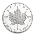 1989 Canada 10th Anniversary of the Gold Maple Leaf 3-Coin Set (1 OZ Silver, 1/10 OZ Gold and Platinum)
