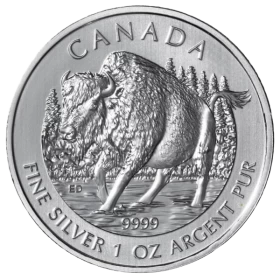 2013 Canada $5 Wildlife Series: Bison Silver Maple Leaf 1 oz 9999 Bullion Coin *E-TRANSFER & CANADA ONLY*