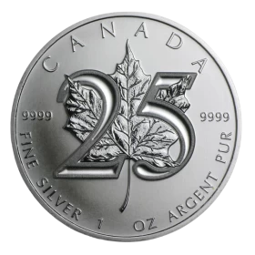 2013 Canada $5 25th Anniversary of Silver Maple Leaf 1 oz 9999 Bullion Coin *E-TRANSFER & CANADA ONLY*