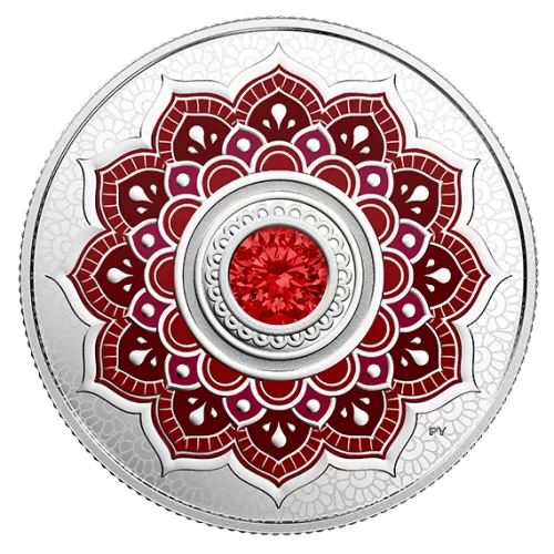 2018 Canadian $5 Birthstones: July Swarovski® Crystal & Silver Coin