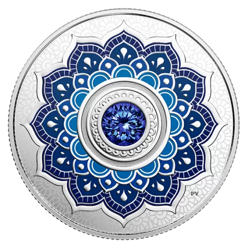 2018 Canadian $5 Birthstones: September Swarovski® Crystal & Silver Coin