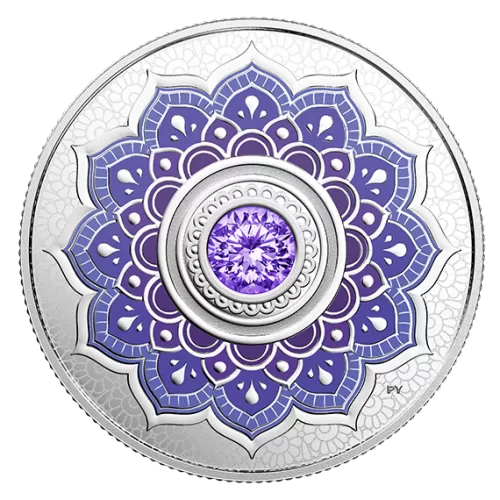 2018 Canadian $5 Birthstones: December Swarovski® Crystal & Silver Coin
