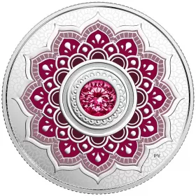 2018 Canadian $5 Birthstones: January Swarovski® Crystal & Silver Coin