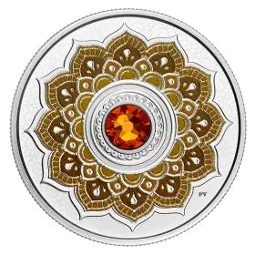 2018 Canadian $5 Birthstones: November Swarovski® Crystal & Silver Coin