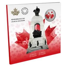2020 Canada $5 Moments to Hold: Remembrance Day 1/4 oz Fine Silver Colourized Coin