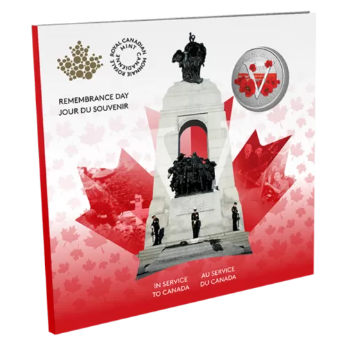 2020 Canada $5 Moments to Hold: Remembrance Day 1/4 oz Fine Silver Colourized Coin