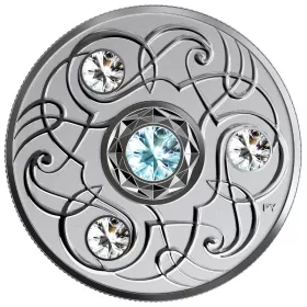 2020 Canadian $5 Birthstone Series: March - Swarovski® Crystal & Fine Silver Coin