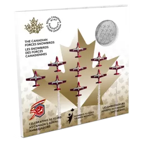 2021 (1971-) Canada $5 Moments to Hold: Canadian Forces Snowbirds 50th Anniversary 1/4 oz Fine Silver Coin