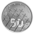 2021 (1971-) Canada $5 Moments to Hold: Canadian Forces Snowbirds 50th Anniversary 1/4 oz Fine Silver Coin