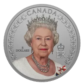 2022 Canadian $5 Queen Elizabeth’s Portrait - 1/4 oz Fine Silver Coin