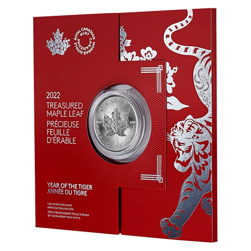 鼈甲　蒔絵　白鼈甲　オパール　象嵌　5点　35g 東S8-0407ア㊱ 2022 Canadian $5 Treasured Silver Maple Leaf: Year of the Tiger