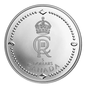 2023 Canadian $5 His Majesty King Charles III’s Royal Cypher - 1/4 oz Fine Silver Coin