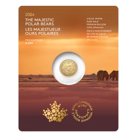 2024 Canadian $5 The Majestic Polar Bears - 1/10 oz Pure Gold Premium Bullion Coin