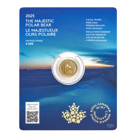 2025 Canada $5 The Majestic Polar Bears - 1/10 oz Pure Gold Premium Bullion Coin