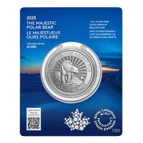 2025 Canada $5 The Majestic Polar Bear - 1 oz. 99.99% Pure Silver Coin (Premium Bullion)