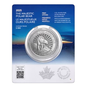 2025 Canada $5 The Majestic Polar Bear: First Strikes - 1 oz. 99.99% Pure Silver Coin (Premium Bullion)