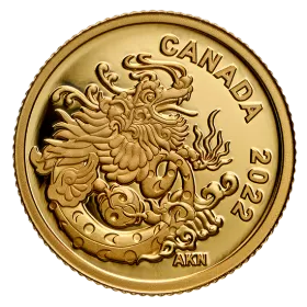 2022 Canadian $8 Earth Dragon - Pure Gold Coin
