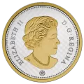2015 Canadian 10-Cent Big Coin Series: Bluenose Schooner 5-ounce Fine Silver & Gold-plated Dime Coin