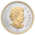 2015 Canadian 25-Cent Big Coin Series: Caribou 5-ounce Fine Silver & Gold-plated Quarter Coin - Coin and COA only