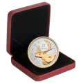 2015 Canadian 25-Cent Big Coin Series: Caribou 5-ounce Fine Silver & Gold-plated Quarter Coin - Coin and COA only
