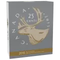 2015 Canadian 25-Cent Big Coin Series: Caribou 5-ounce Fine Silver & Gold-plated Quarter Coin - Coin and COA only