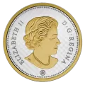 2015 Canadian 50-Cent Big Coin Series: Coat of Arms 5-ounce Fine Silver & Gold-plated Coin