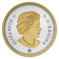 2015 Canadian 5-Cent Big Coin Series: Beaver 5-ounce Fine Silver & Gold-plated Coin