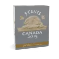 2015 Canadian 5-Cent Big Coin Series: Beaver 5-ounce Fine Silver & Gold-plated Coin