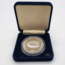 1993 NHL Champions De La Coupe Stanley Montreal Canadiens 1 oz 999 Fine Silver Medallion (Limited Edition)  - no COA