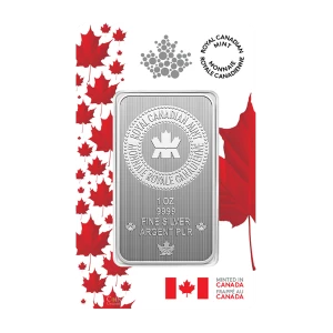 2025 Canada Pure Silver Bar in Proudly Canadian packaging - 1 oz. 99.99% Pure Silver Wafer/Bar (Premium Bullion)