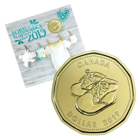 2019 Canadian 5-Coin Baby Born In Gift Set ft $1 Baby Shoes Loonie Dollar