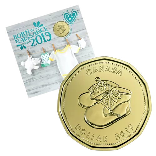 2019 Canadian 5-Coin Baby Born In Gift Set ft $1 Baby Shoes Loonie Dollar