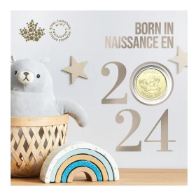 2024 Canadian Baby Coin Gift Set ft $1 Specially Struck Loonie Dollar