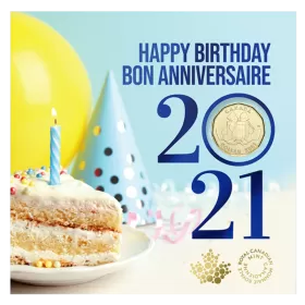 2021 Canadian Birthday Coin Gift Set ft $1 Specially Struck Loonie Dollar