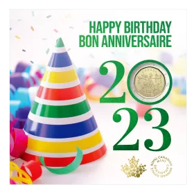 2023 Canada 5-Coin Birthday Gift Card Set ft $1 Specially Struck Loonie Dollar