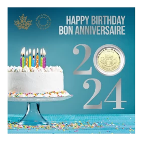2024 Canada 5-Coin Birthday Gift Card Set ft $1 Specially Struck Loonie Dollar