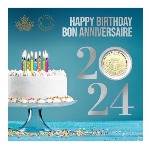 2024 Canada 5-Coin Birthday Gift Card Set ft $1 Specially Struck Loonie Dollar