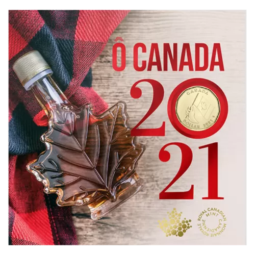 2021 Canadian O Canada Coin Gift Set ft $1 Specially Struck Loonie Dollar