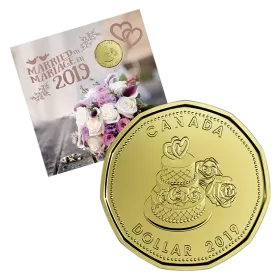 2019 Canadian Wedding Coin Gift Set ft $1 Specially Struck Loonie Dollar