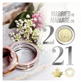 2021 Canadian Wedding Coin Gift Set ft $1 Specially Struck Loonie Dollar