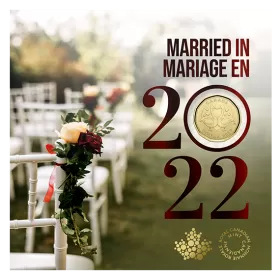 2022 Canadian Wedding Coin Gift Set ft $1 Specially Struck Loonie Dollar