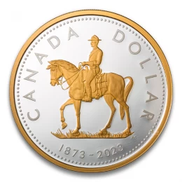 2023 Canada $1 Renewed 150th Anniversary of the RCMP 2 oz Silver & Gold-plated Coin *Masters Club Exclusive*