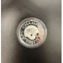 1991 AFC Champions Buffalo Bills 1 oz 999 Fine Silver Medallion - No COA (Limited Edition) - Tarnished