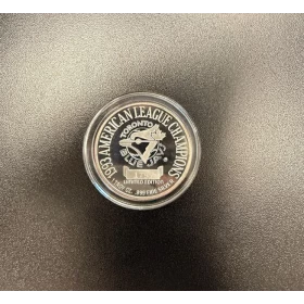 1993 American League Champions Toronto Blue Jays 1 oz 999 Fine Silver Medallion - No COA (Limited Edition) - Tarnished